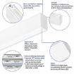 Picture of Length Wattage and Color Selectable Architectural LED Linear Fixture with Diffuser Lens - Up/Down Light - Total 140 Lumens Per Watt- White